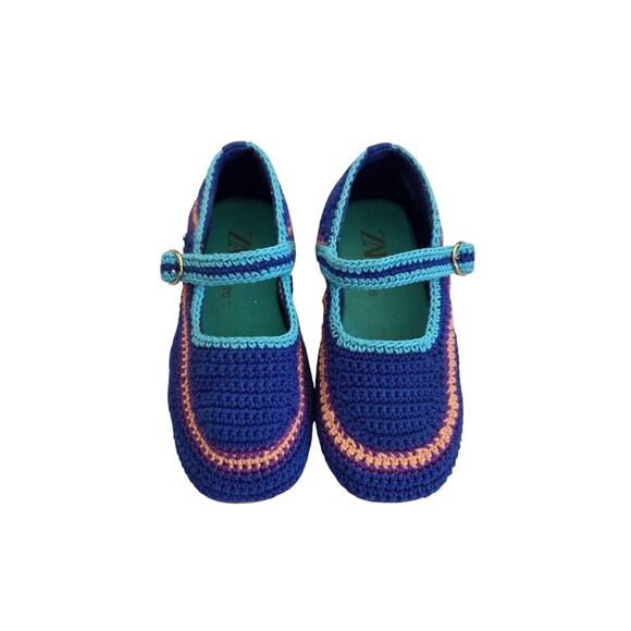 Zara Girl's Crochet Mary Jane Shoes - Picture 1 of 8